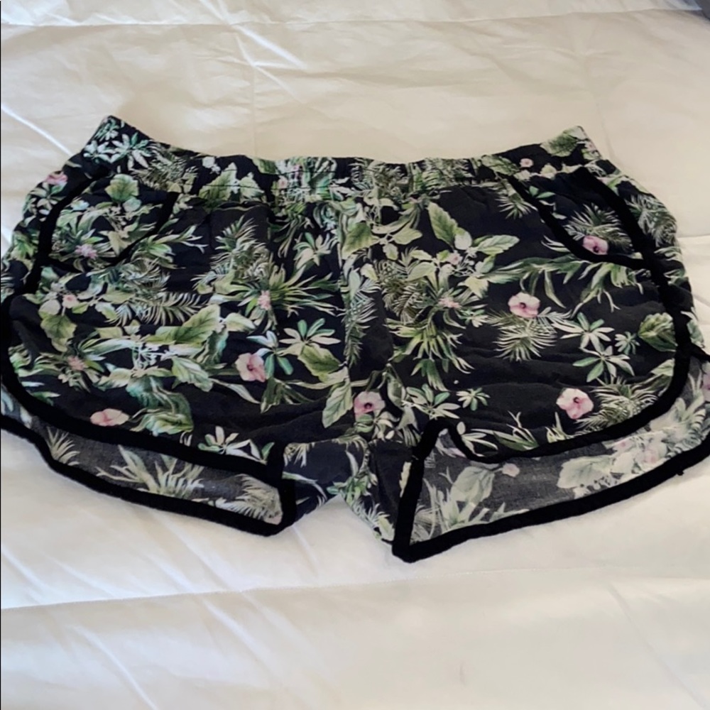 Tropical Print Hangout Shorts